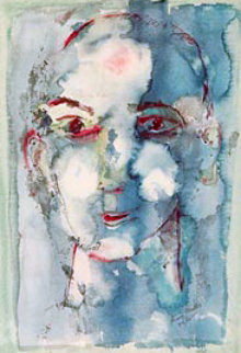 Blue Face 1974 Limited Edition Print - Henry Miller