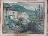 Alsatian Landscape (Thann) 1965 26x32 Original Painting by Jules Rene Herve - 1