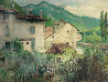 Alsatian Landscape (Thann) 1965 26x32 Original Painting by Jules Rene Herve - 0