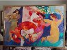 Untitled Dancers 1990 51x76 - Huge - Mural Sized - Early Original Painting by Abrishami Hessam - 2
