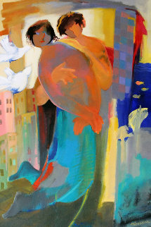 First Spring 1997 30x44 Super Huge Original Painting - Abrishami Hessam First Spring 1997 30x44 Super Huge Original Painting - Abrishami Hessam
