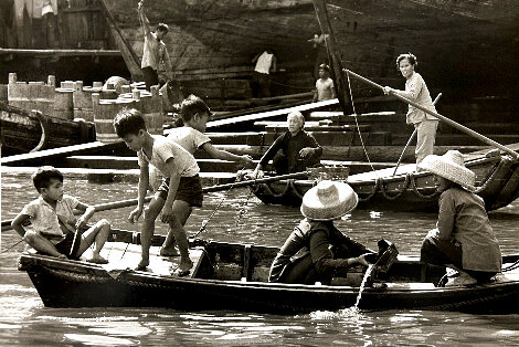 Children in Boat Photography - Ken Heyman