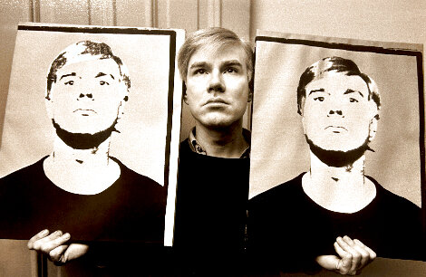 Andy Warhol with Portraits 1964 - New York, NYC Photography - Ken Heyman