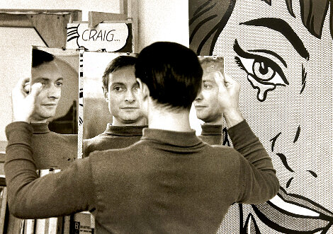 Roy Lichtenstein in Mirror 1964 Photography - Ken Heyman