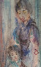 Untitled Asian Family 30x14 Original Painting by Edna Hibel - 0