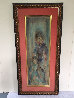 Untitled Asian Family 30x14 Original Painting by Edna Hibel - 1