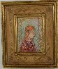 Untitled (Blond Girl) 12x10 Original Painting by Edna Hibel - 2