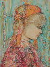 Untitled (Blond Girl) 12x10 Original Painting by Edna Hibel - 0