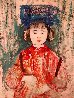 Little Empress 1986 45x34 Huge Original Painting by Edna Hibel - 0