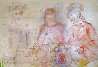 Three Muses and  a Jug 1972 20x28 Original Painting by Edna Hibel - 0