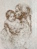 Sandy Kissing Baby AP Limited Edition Print by Edna Hibel - 2