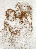 Sandy Kissing Baby AP Limited Edition Print by Edna Hibel - 0
