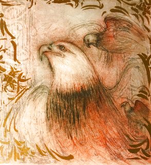 Untitled IV (Eagle) w Remarque 9/11 Limited Edition Print - Edna Hibel Untitled IV (Eagle) w Remarque 9/11 Limited Edition Print - Edna Hibel