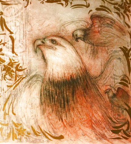 Untitled IV (Eagle) w Remarque 9/11 Limited Edition Print - Edna Hibel