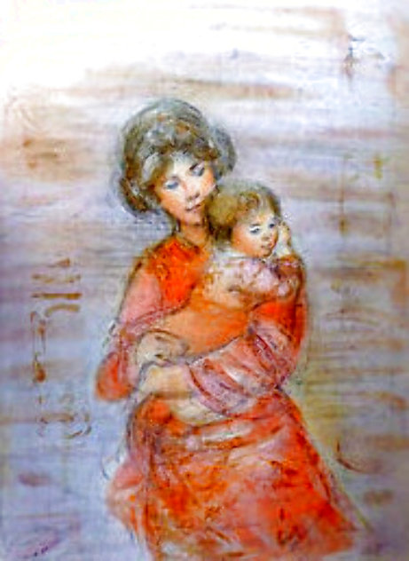 Kristina and Child Limited Edition Print by Edna Hibel