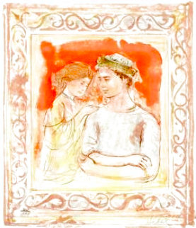 Romance Limited Edition Print - Edna Hibel Romance Limited Edition Print - Edna Hibel