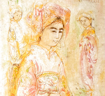 Asian Woman Limited Edition Print - Edna Hibel