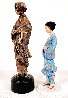 O-Jin Set of 2 Bronze Sculptures 1983 8 in Sculpture by Edna Hibel - 3