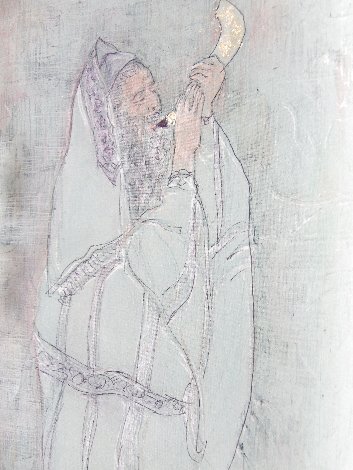 Shofar Artists Proof And Pastel With Ink 1977  With Love Edna on Bottom Limited Edition Print - Edna Hibel