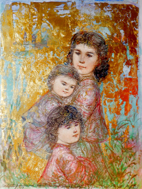 Marguerite and Family AP 1992 Limited Edition Print by Edna Hibel