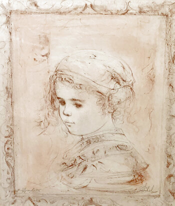 Untitled Portrait by Edna Hibel
