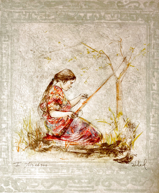 Mayan Weaver Limited Edition Print by Edna Hibel