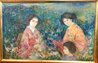 Mother And Daughters 33x56 - Huge Oil on Masonite Original Painting by Edna Hibel - 1 Mother And Daughters 33x56 - Huge Oil on Masonite Original Painting by Edna Hibel - 1
