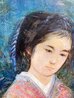 Mother And Daughters 33x56 - Huge Oil on Masonite Original Painting by Edna Hibel - 5 Mother And Daughters 33x56 - Huge Oil on Masonite Original Painting by Edna Hibel - 5