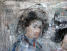Japanese Girls 30x48 Original Painting by Edna Hibel - 1