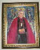 Most Reverend Bishop E. Mulvee 1996 40x30 Huge Original Painting by Edna Hibel - 4