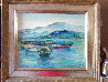Dories at Pier Alaska 1992 Original Painting by Edna Hibel - 3