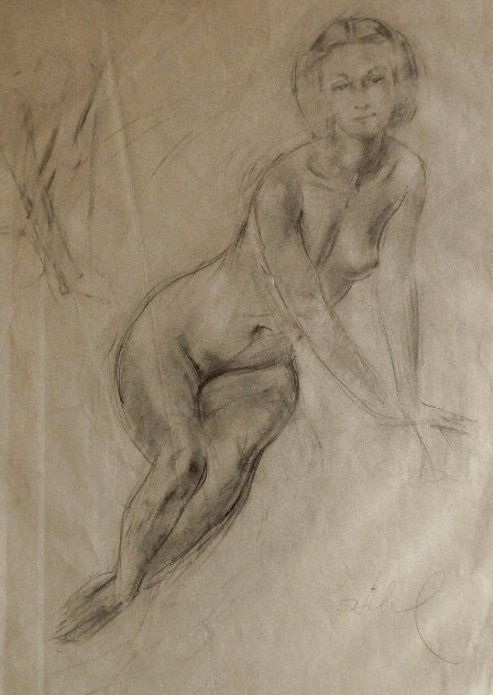 Elegant Nude 1934 Drawing by Edna Hibel