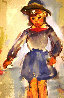 Pretty Girl Watercolor 1927 13x7 Watercolor by Edna Hibel - 0