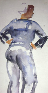 Sailor School Project Watercolor 1930 Watercolor - Edna Hibel Sailor School Project Watercolor 1930 Watercolor - Edna Hibel