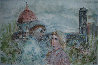 Lovers of Florence 1974 27x34 Original Painting by Edna Hibel - 0