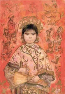 Little Empress LI 324 1981 42x28 Limited Edition Print - Edna Hibel Little Empress LI 324 1981 42x28 Limited Edition Print - Edna Hibel