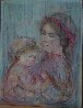 Mother Holding Child 18x15 Original Painting by Edna Hibel - 1