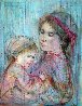 Mother Holding Child 18x15 Original Painting by Edna Hibel - 0