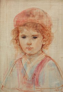 Joshua 20x16 Original Painting - Edna Hibel Joshua 20x16 Original Painting - Edna Hibel