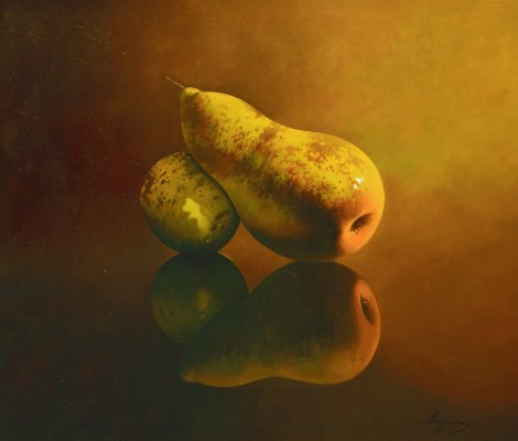 Camene 2014 36x28 (Pears) Original Painting - Jose Higuera