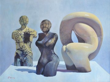 Figuraciones 2013 31x39 Original Painting - Jose Higuera