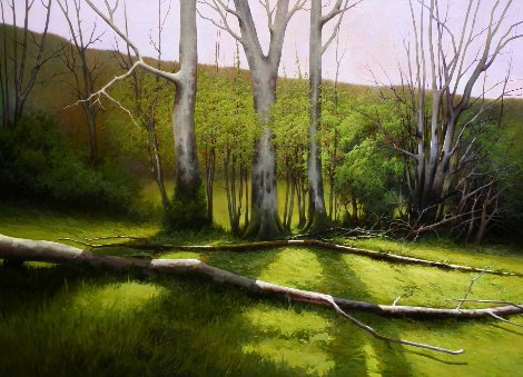 Spring Appears in the Forest 2016 57x41 Huge Original Painting - Jose Higuera