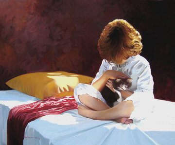 Ternura 2012 32x39 Original Painting - Jose Higuera Ternura 2012 32x39 Original Painting - Jose Higuera