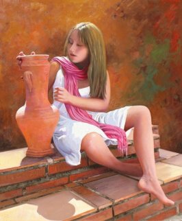 Elena 2012 43x35 Original Painting - Jose Higuera Elena 2012 43x35 Original Painting - Jose Higuera