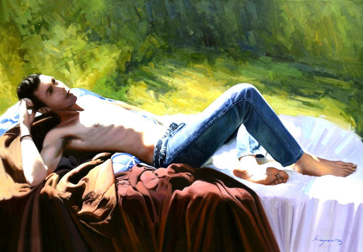 Rock Lover 2014 32x46 Original Painting by Jose Higuera