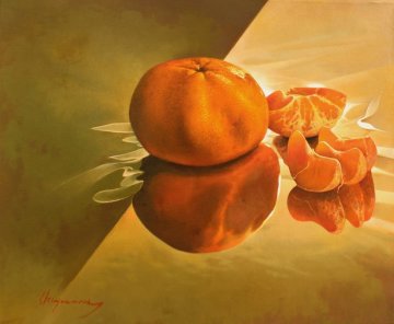Tangerines 2012 20x24 Original Painting - Jose Higuera