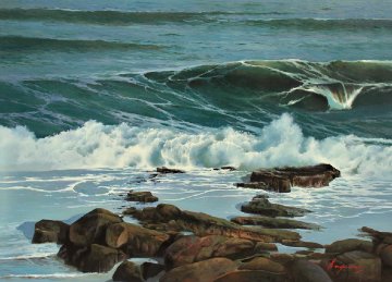 Mar Brava 2012 25x32 Original Painting - Jose Higuera