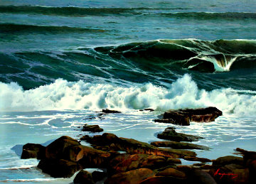 Mar Brava 2012 25x32 Original Painting - Jose Higuera Mar Brava 2012 25x32 Original Painting - Jose Higuera