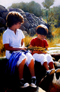 Complicity 2012 45x32 Original Painting - Jose Higuera Complicity 2012 45x32 Original Painting - Jose Higuera