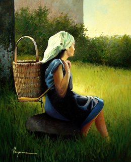 Pasiega 2012 32x26 Original Painting - Jose Higuera Pasiega 2012 32x26 Original Painting - Jose Higuera